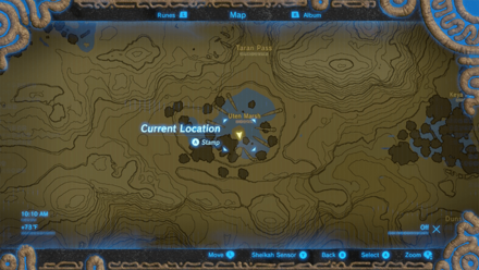 BotW - The Three Giant Brothers Hinox (Middle Kin) Orb 2 Map Location