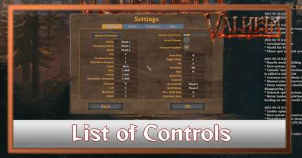 List of Valheum Controls