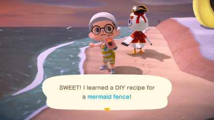 ACNH - Mermaid Fence DIY Recipe.png