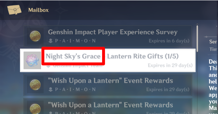 Genshin - How to Claim Night Skys Grace