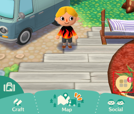 Animal Crossing Pocket Camp - Menu Button