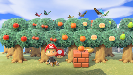 ACNH - How to Decorate with Floating Blocks - Decorate Trees