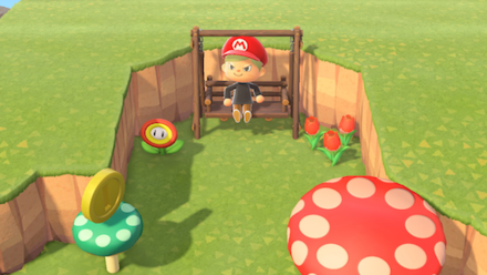 ACNH - How to Decorate with Floating Blocks - Create a Cave - Step 1