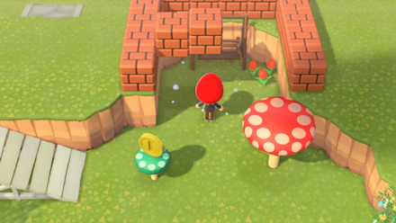 ACNH - How to Decorate with Floating Blocks - Create a Cave - Step 3