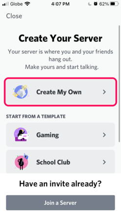 create your server.PNG