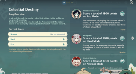 Genshin Impact - Ballads of Breeze Menu