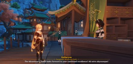 Talk to Katheryne in Liyue Harbor Vishap Quest