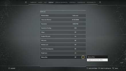 Outriders Controls and Best Settings Guide - Motion Blur