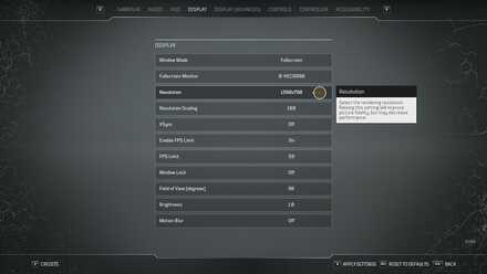 Outriders Controls and Best Settings Guide - Screen Resolution