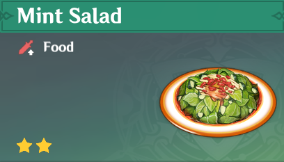 Genshin Impact - How to Get Mint Salad and Effects