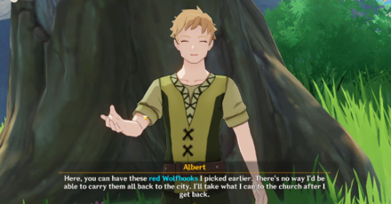 Genshin - How to Get Red Wolfhook from Albert