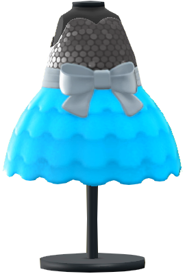 The Light Blue version of Bubble-Skirt Party Dress