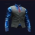 Paris Blue Office Shirt and Vest with Reinforced Seams