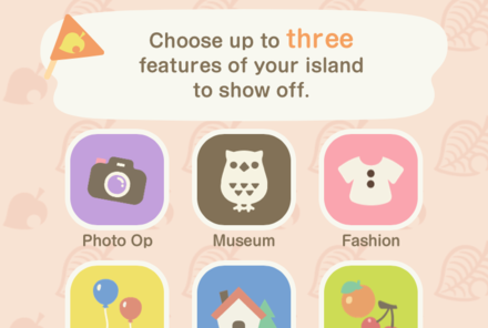 ACNH - Island Tour Creator - Choose Three Features.