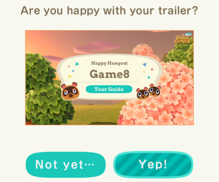 ACNH - Island Tour Creator - Happy with Your Trailer