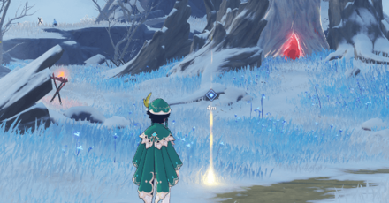 Genshin - Take a picture of the Frostbearing Tree