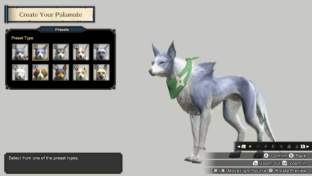 Monster Hunter Rise (Palamute) - Customization Presets