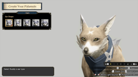 Monster Hunter Rise (Palamute) - Ears Customization
