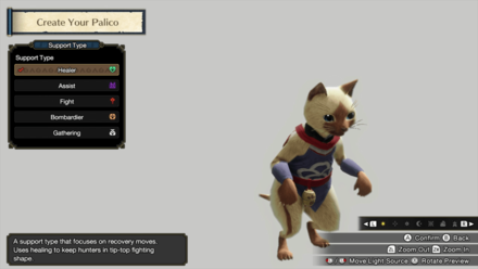 MH Rise (Palico) - Support Type