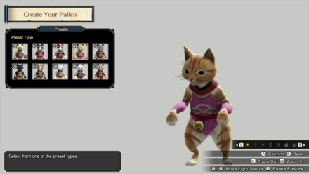 MH Rise (Palico) - Customization Presets