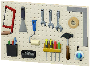 ACNH - Wall-Mounted Tool Board