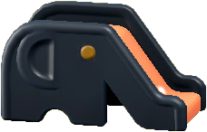 ACNH - Elephant Slide - Black