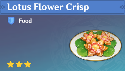 Genshin Impact - How to Get Lotus Flower Crisp and Effects