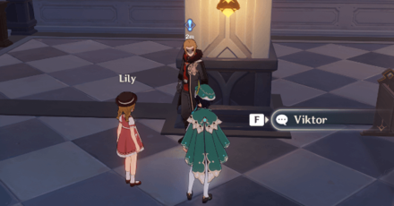 Genshin - Talk to Viktor in Mondstadt Cathedral