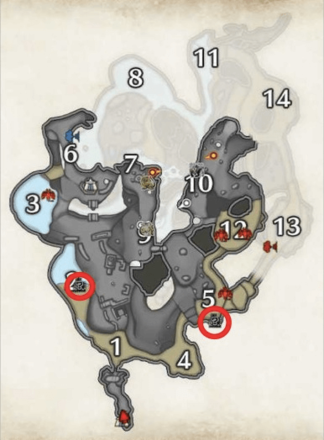 MH Rise - Dragonhusk Shard Bone Pile Locations in The Lava Caverns (Upper Level)
