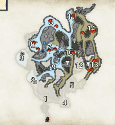 Monster Hunter Rise - Lava Caverns Butterflame Locations underground