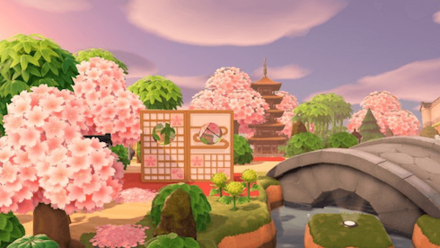 ACNH - Cherry-Blossom Shoji Door