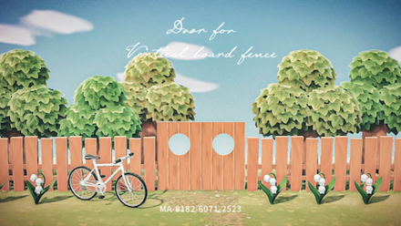 ACNH - Vertical Baord Fence Door