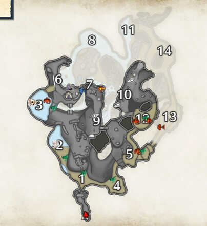 MH Rise - Lava Caverns Upper Wirebug Locations