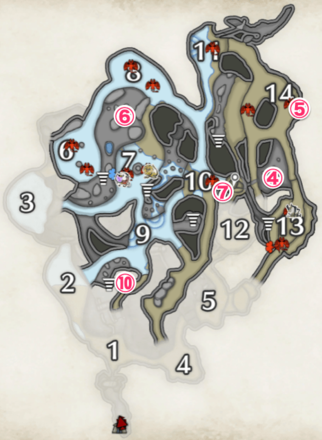 MH Rise - Lava Caverns Relic Record Map 2