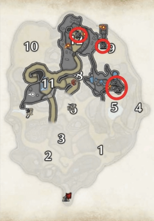 Monster Hunter Rise - Bonepiles (Quality Bone) In Sandy Plains (Lower Level).png