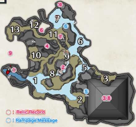 MH Rise - Flooded Forest Relic Record Map 1