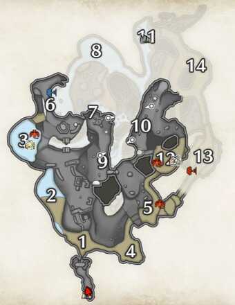 MH Rise - Echobats Locations (Upper Lava Caverns)