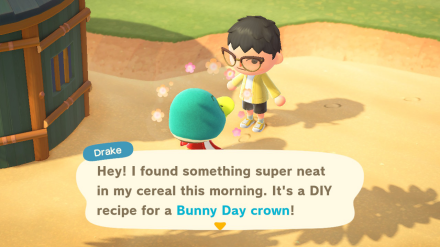 ACNH - Bunny Day Receive Recipe