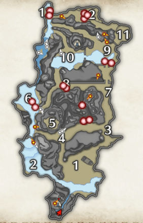 MH Rise - Izuchi Locations Map on Shrine Ruins