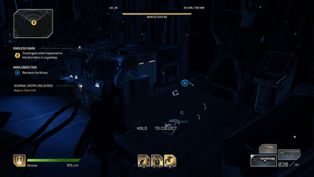 Outriders - Endless Dark Retrieve the Notes