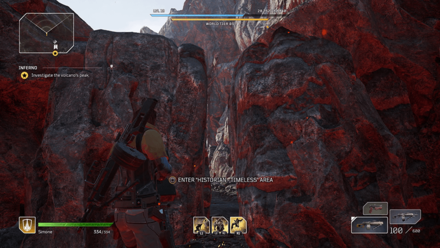 Outriders - Historian - Timeless Volcano Camp Entrance