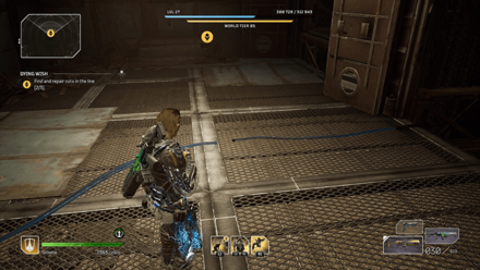 Outriders - Dying Wish Glowing Blue Wires