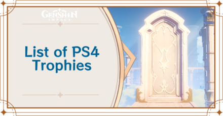 Genshin Impact - List of PS4 Trophies