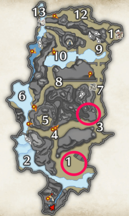 Monster Hunter Rise - Felyne Locations Shrine Ruins.png