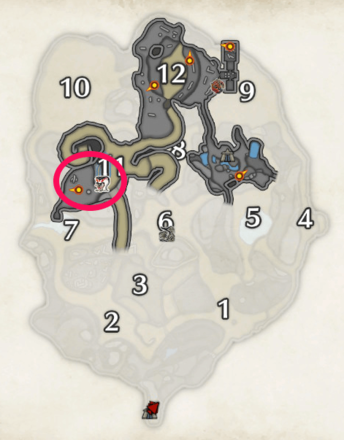 Monster Hunter Rise - Rachnoid Location Sandy Plains Lower Area.png