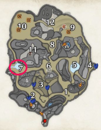 Monster Hunter Rise - Rachnoid Location Sandy Plains Upper Area.png