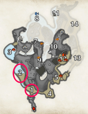 Monster Hunter Rise - Slagtoth Locations Lava Caverns.png