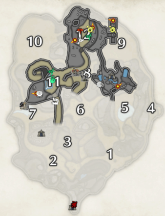 Monster Hunter Rise (MH Rise) - other endemic life sandy plains map (underground)