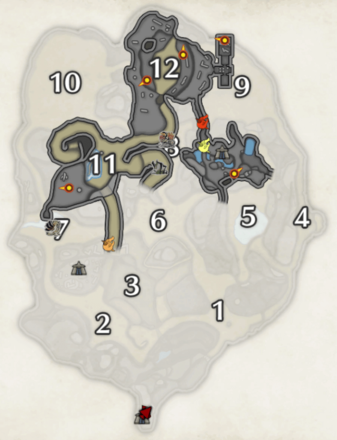 Monster Hunter Rise (MH Rise) - permabuffers sandy plains map (underground)