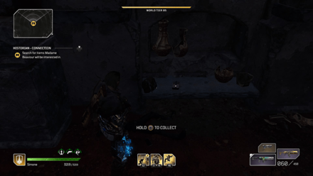 Outriders - Historian - Connection Pick Up Artifact